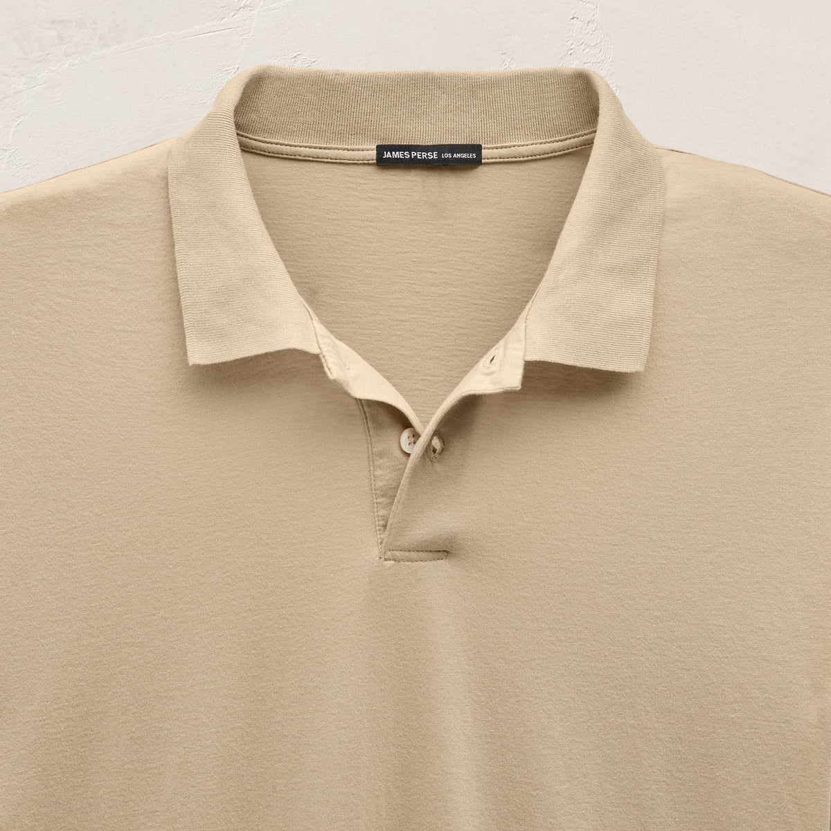 Luxe Lotus Jersey Polo in Light Khaki | James Perse Los Angeles