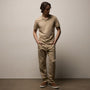 Luxe Lotus Jersey Polo in Light Khaki | James Perse Los Angeles