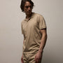Luxe Lotus Jersey Polo in Light Khaki | James Perse Los Angeles