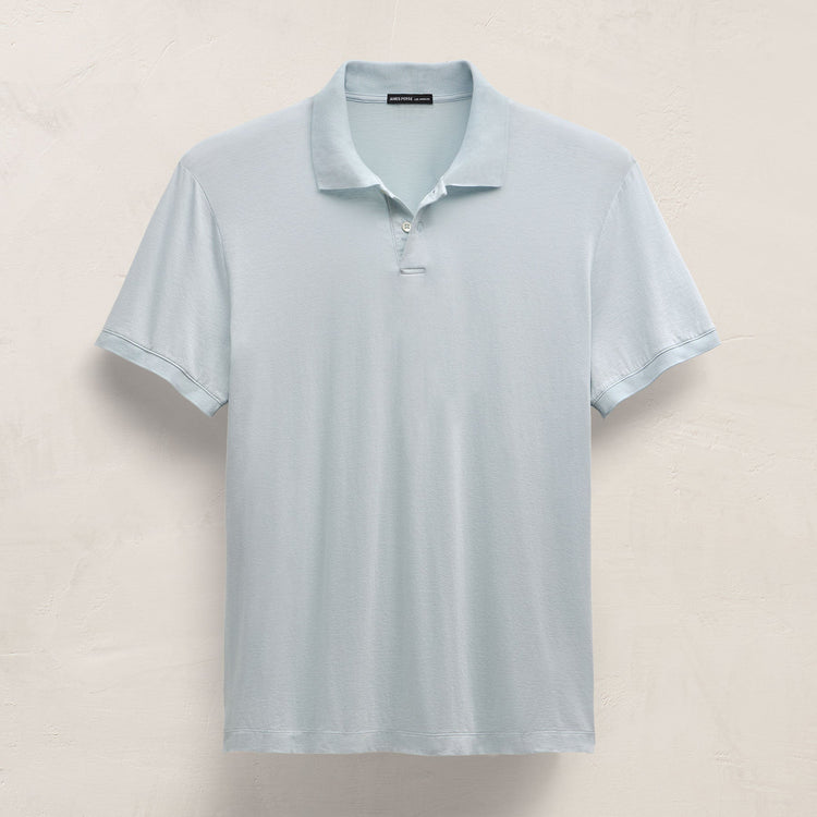 Luxe Lotus Jersey Polo in Memory | James Perse Los Angeles
