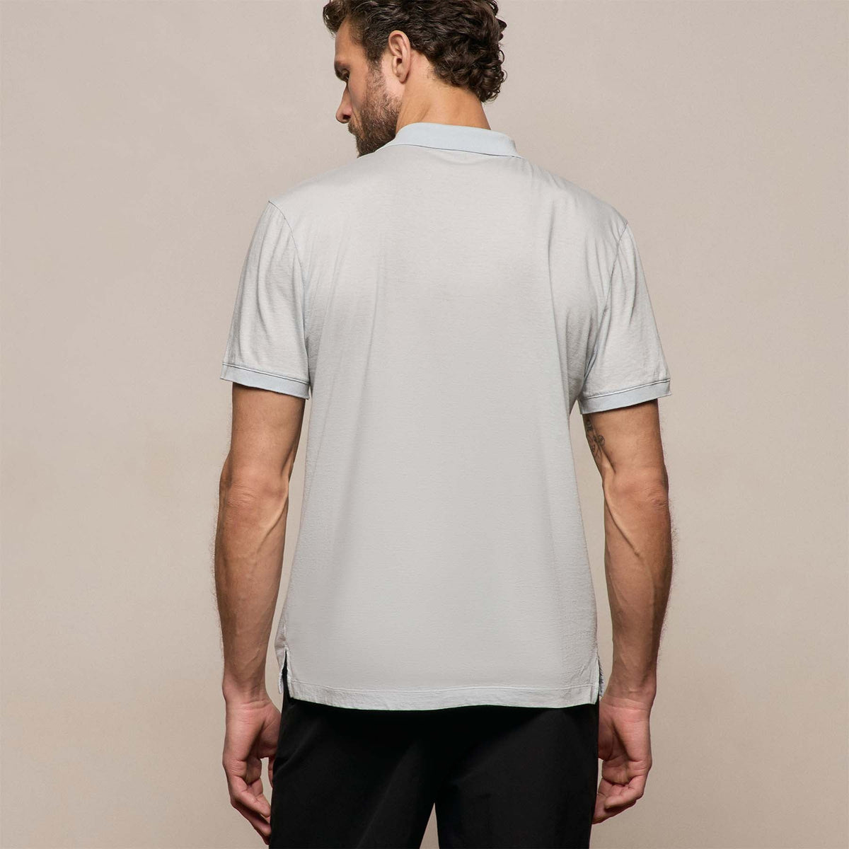 Luxe Lotus Jersey Polo in Memory | James Perse Los Angeles