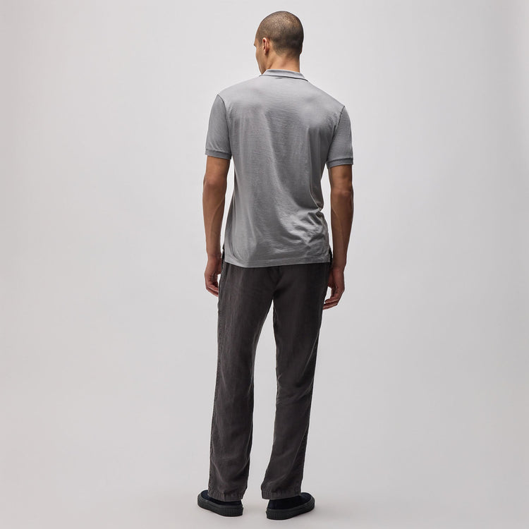 Luxe Lotus Jersey Polo in Silver Grey | James Perse in Los Angeles