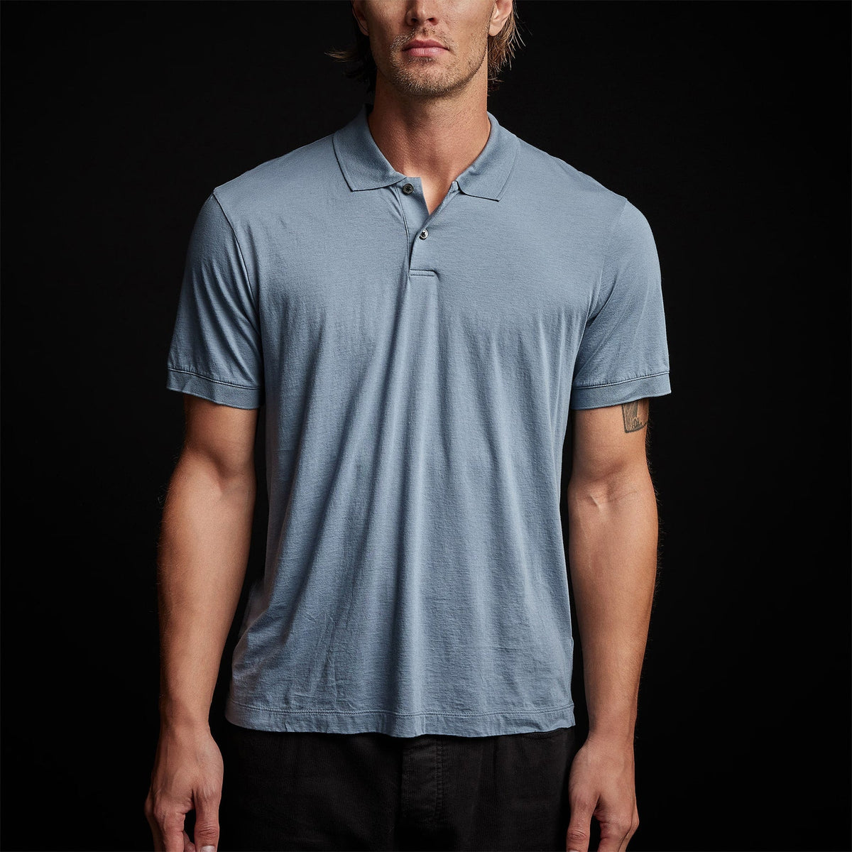Luxe Lotus Jersey Polo in Globe | James Perse Los Angeles