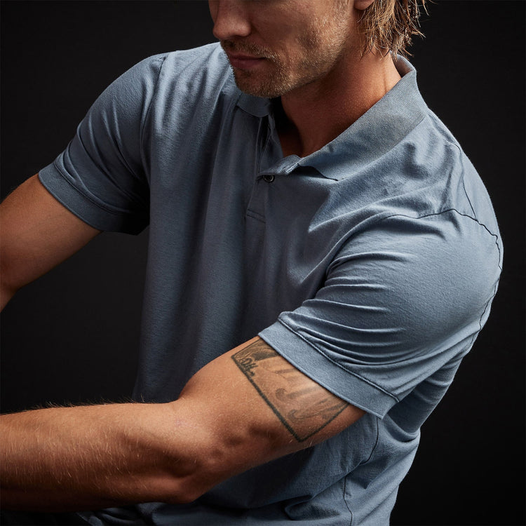 Luxe Lotus Jersey Polo in Globe | James Perse Los Angeles