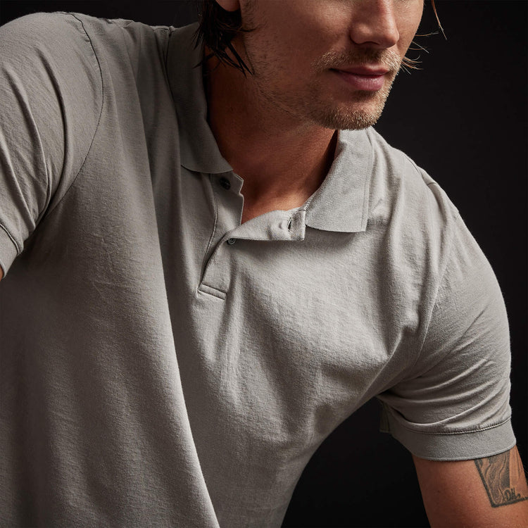 Luxe Lotus Jersey Polo in Paver | James Perse Los Angeles