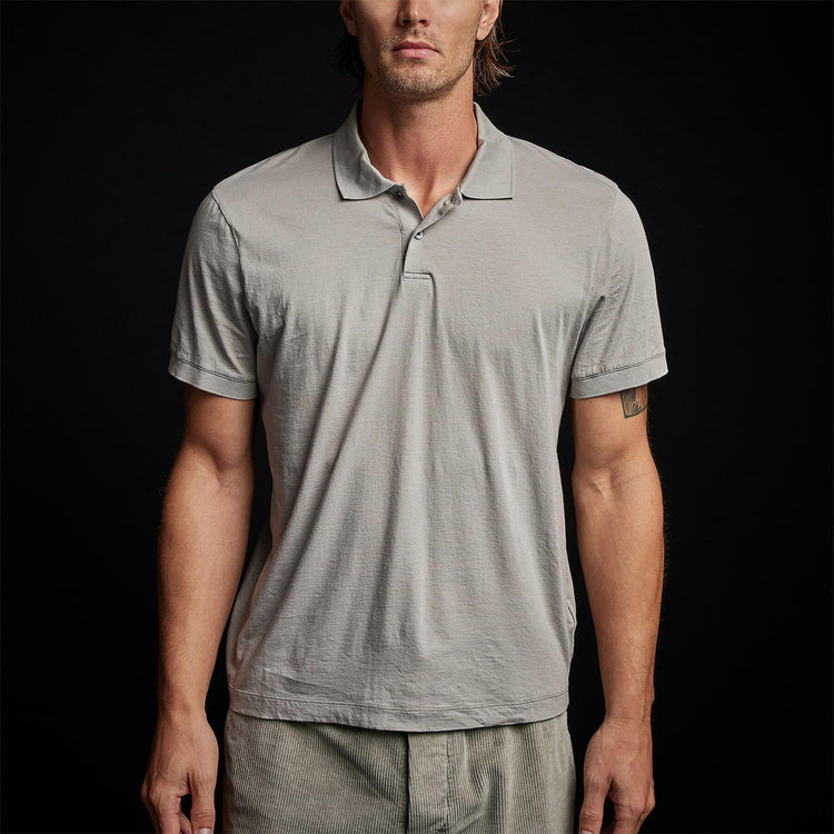 Luxe Lotus Jersey Polo in Paver | James Perse Los Angeles