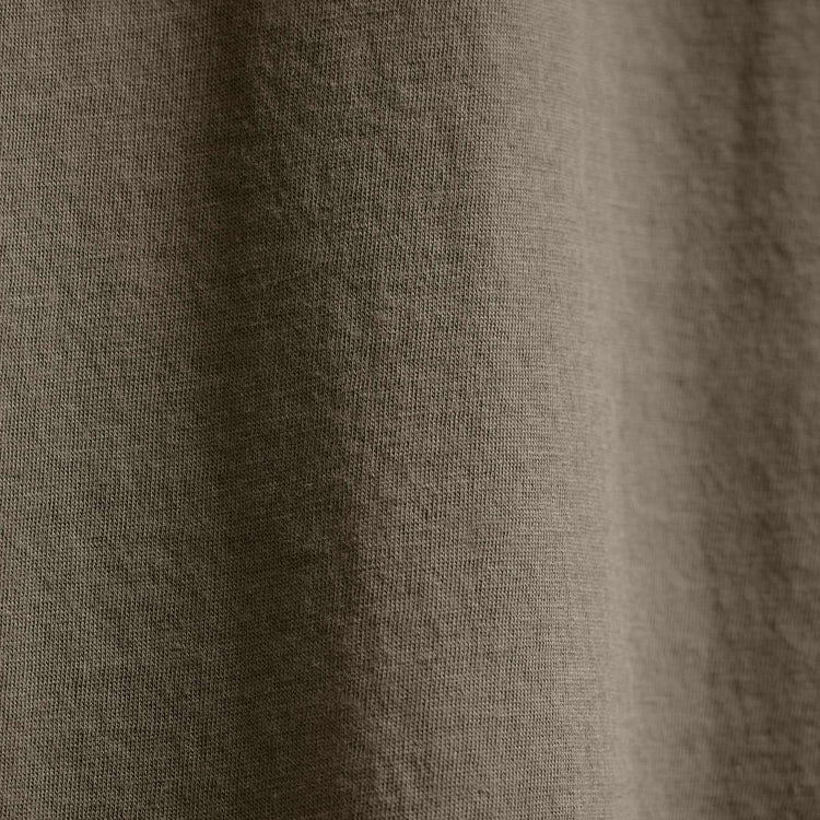 Luxe Lotus Jersey Long Sleeve Polo in Birch | James Perse Los Angeles