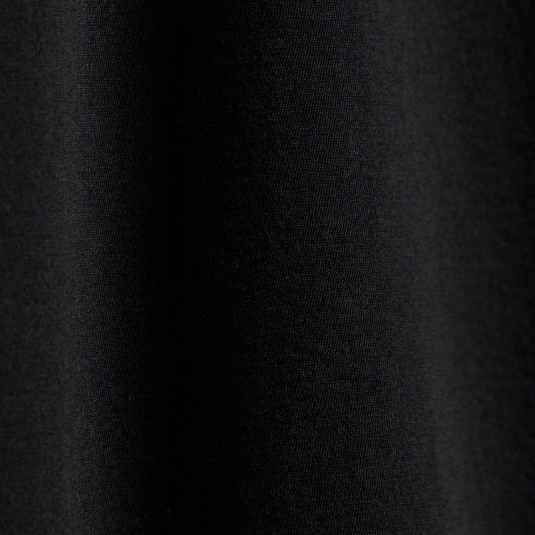 Luxe Lotus Jersey Long Sleeve Polo in Black | James Perse Los Angeles