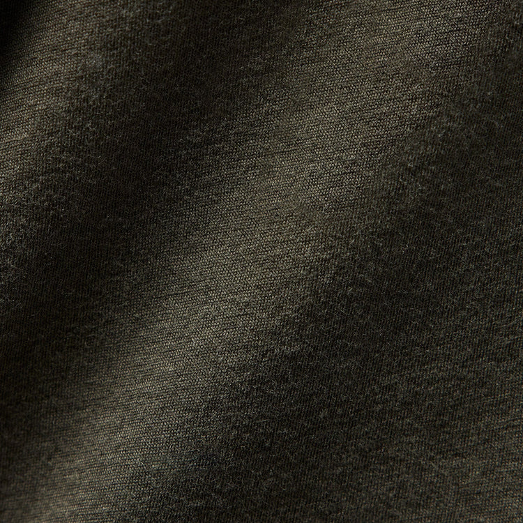 Luxe Lotus Jersey Long Sleeve Polo in Dark Olive | James Perse Los Angeles