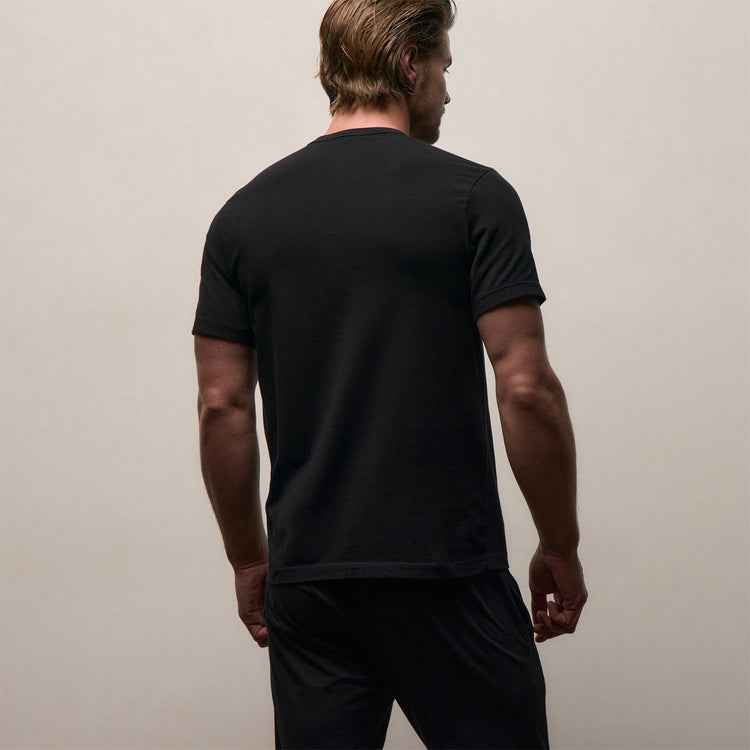 Elevated Lotus Jersey Lounge Tee in Black | James Perse Los Angeles