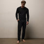 Elevated Lotus Jersey Lounge Crew in Black | James Perse Los Angeles