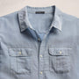 Featherweight Denim Utility Shirt in Bleach Wash | James Perse Los Angeles