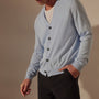 Stretch Cotton Cardigan in Bleached Blue | James Perse Los Angeles