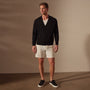 Stretch Cotton Cardigan in Black | James Perse Los Angeles