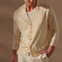 Stretch Cotton Cardigan in Ivory | James Perse Los Angeles