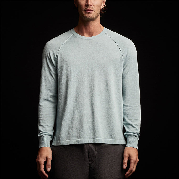 Colony Knit Crew in Baby Blue | James Perse Los Angeles