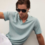San Jacinto Knit Polo in Baby Blue | James Perse Los Angeles