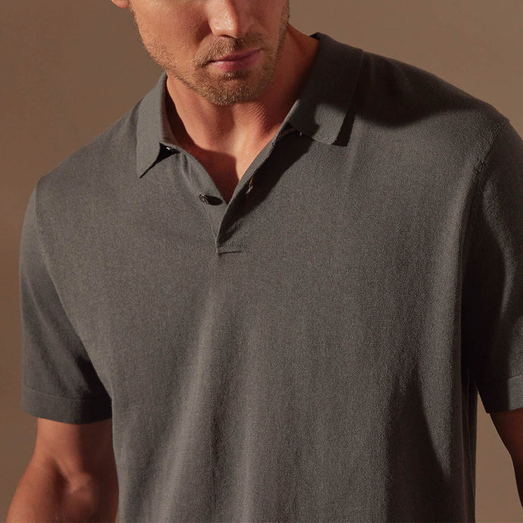 San Jacinto Knit Polo in Flint | James Perse Los Angeles
