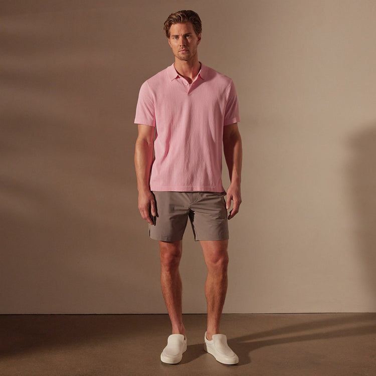 San Jacinto Knit Polo in Peony | James Perse Los Angeles