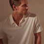 San Jacinto Knit Polo in White | James Perse Los Angeles