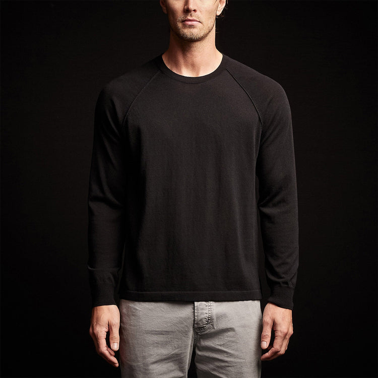 Colony Knit Crew in Black | James Perse Los Angeles