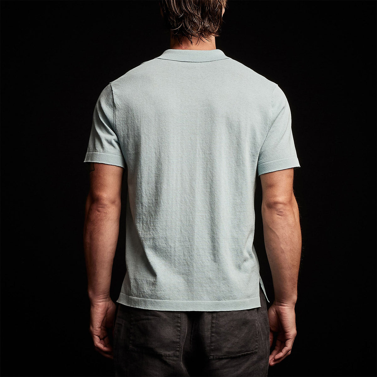 San Jacinto Knit Polo in Baby Blue | James Perse Los Angeles