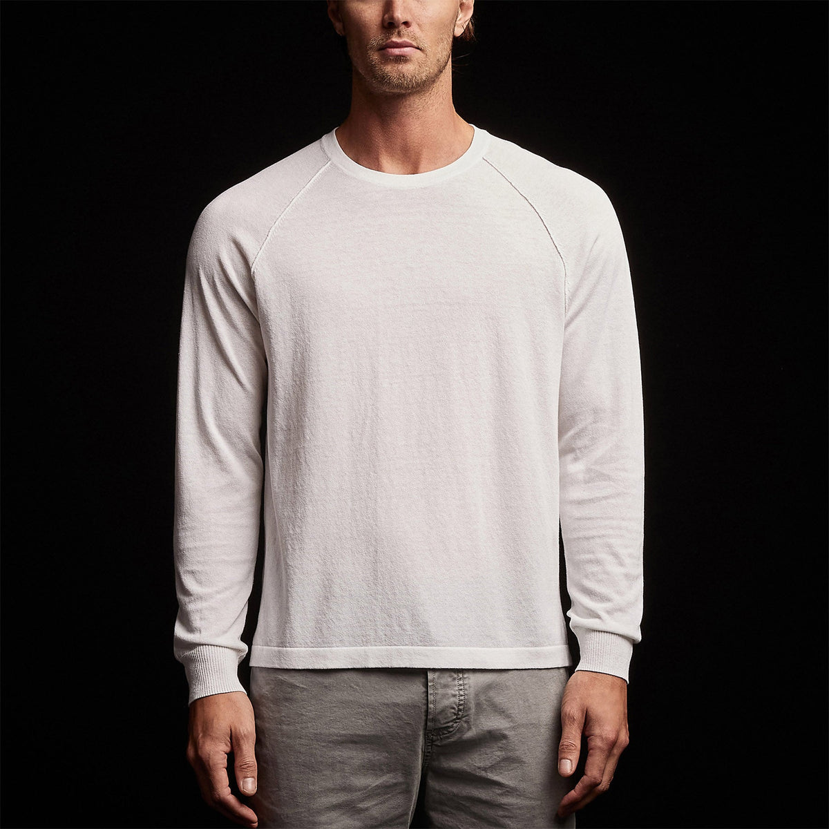 Colony Knit Crew in White | James Perse Los Angeles