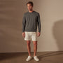 Stretch Cotton Crew Sweater in Flint | James Perse Los Angeles