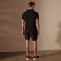 Double Retro Stripped Polo in Black/Flint | James Perse Los Angeles