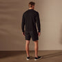 Stretch Cotton Long Sleeve Polo Sweater in Black/Flint | James Perse Los Angeles