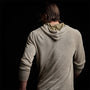 Fine Linen Double Layer Hoody in Natural/Military | James Perse Los Angeles