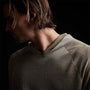 Fine Linen Double Layer Hoody in Natural/Military | James Perse Los Angeles