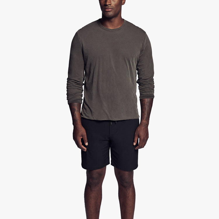 Double Layer Camo Lined Crew In Tent/Tent Camo | James Perse Los Angeles