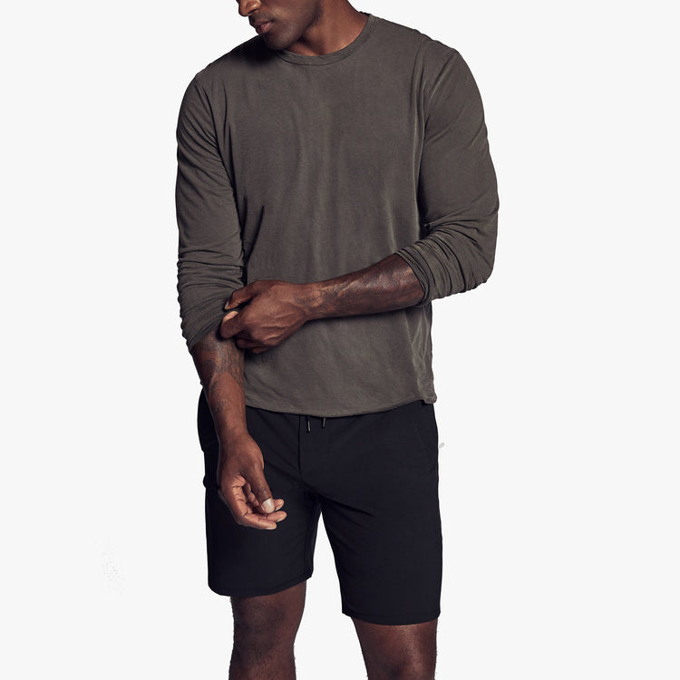 Double Layer Camo Lined Crew In Tent/Tent Camo | James Perse Los Angeles
