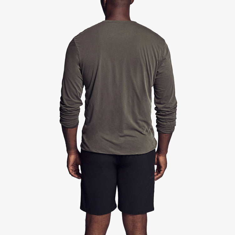 Double Layer Camo Lined Crew In Tent/Tent Camo | James Perse Los Angeles