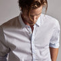 Poplin Striped Shirt in Light Blue Stripe | James Perse Los Angeles