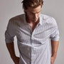Poplin Striped Shirt in Navy Stripe | James Perse Los Angeles