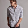 Poplin Striped Shirt in Navy Stripe | James Perse Los Angeles