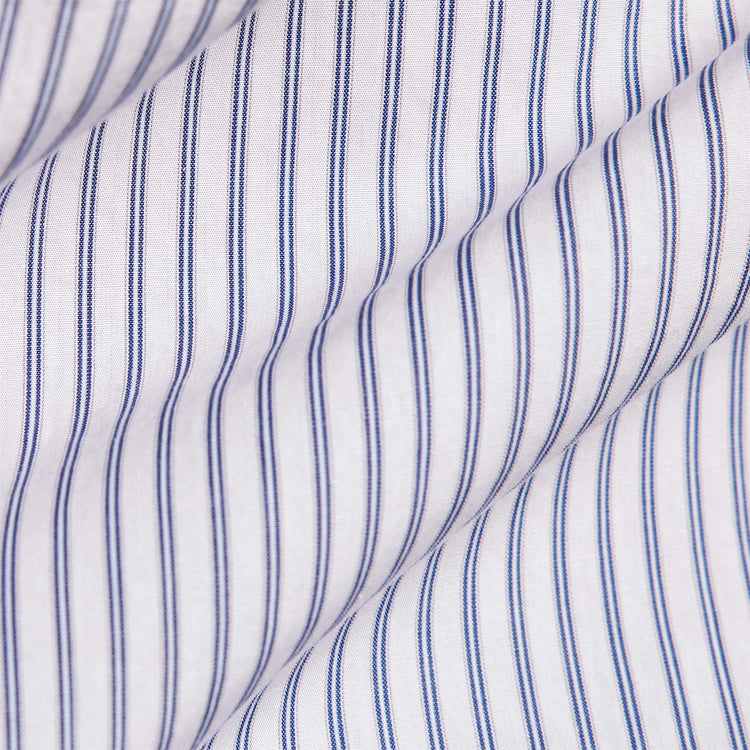 Poplin Striped Shirt in Navy Stripe | James Perse Los Angeles