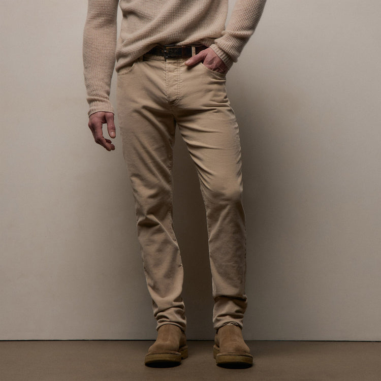 Corduroy 5 Pocket Pant in Stone Pigment | James Perse Los Angeles /mens