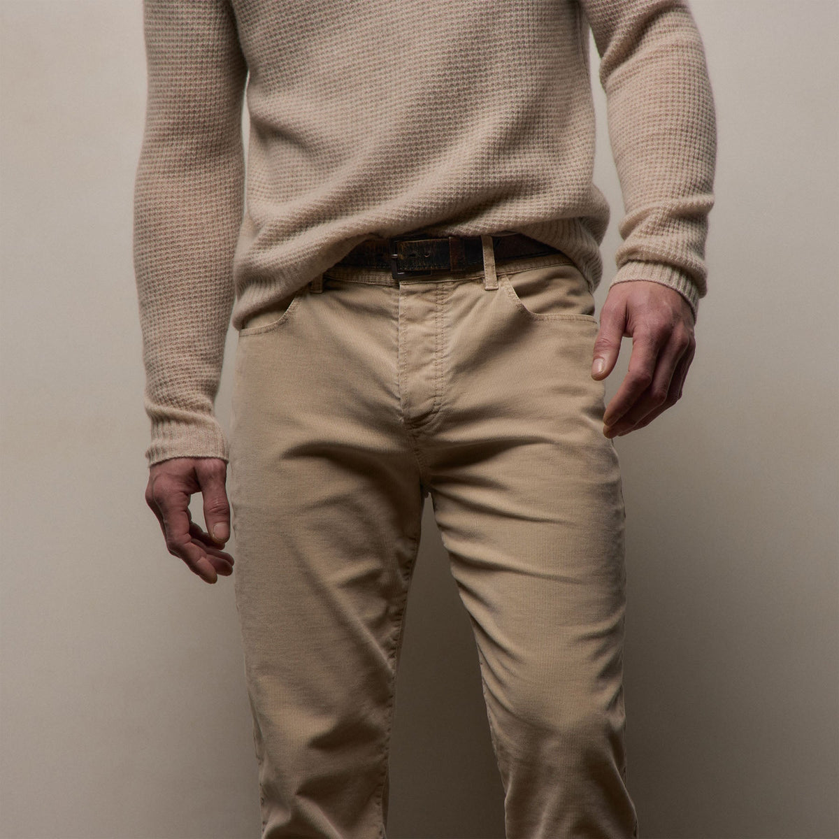 Corduroy 5 Pocket Pant in Stone Pigment | James Perse Los Angeles /mens