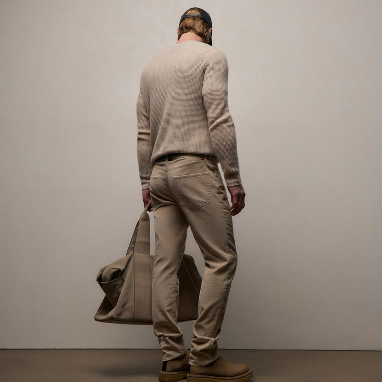 Corduroy 5 Pocket Pant in Stone Pigment | James Perse Los Angeles /mens