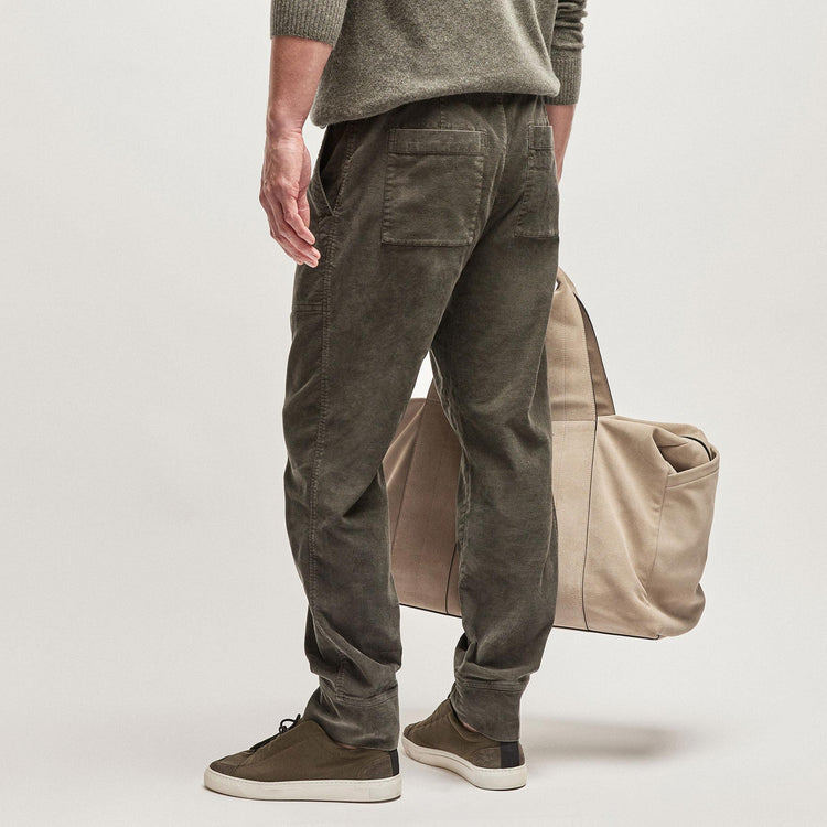 Corduroy Utility Pant in Dark Olive Pigment | James Perse Los Angeles