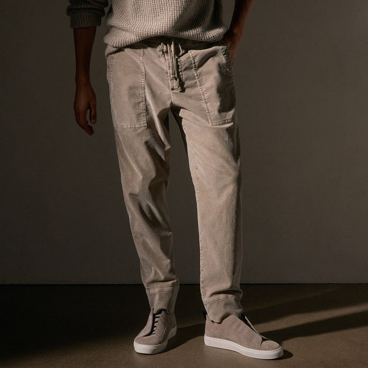 Corduroy Utility Pant in Light Tan Pigment | James Perse Los Angeles