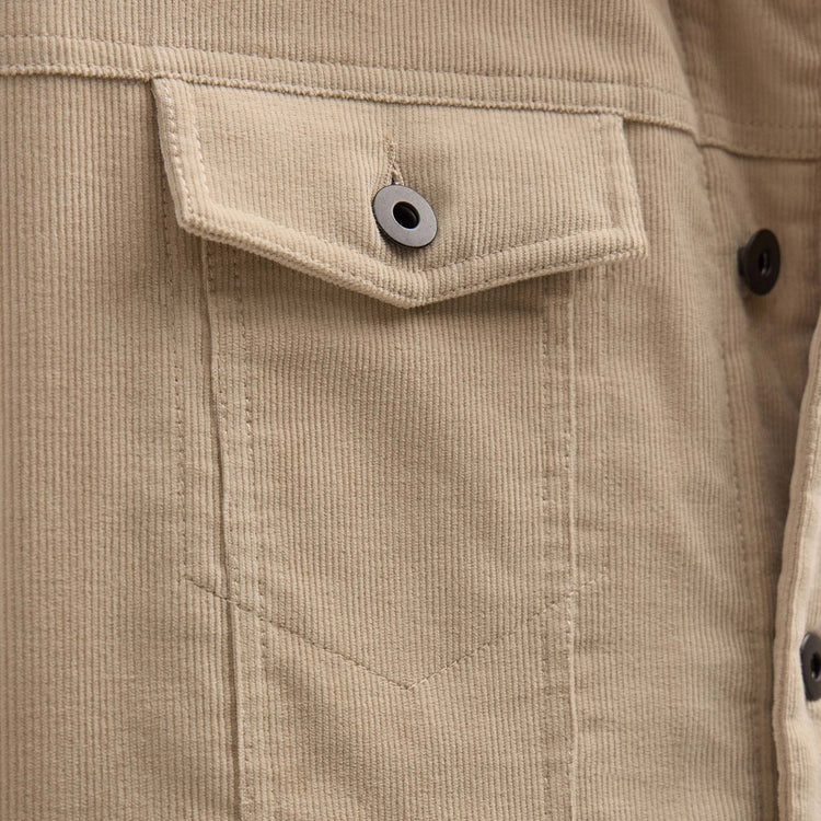 Corduroy Jacket in Stone | James Perse Los Angeles FLAT