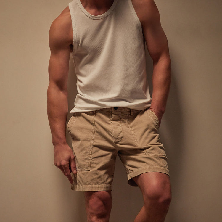 Venice Beach Cord Short in Sand Dune Pigment | James Perse Los Angeles