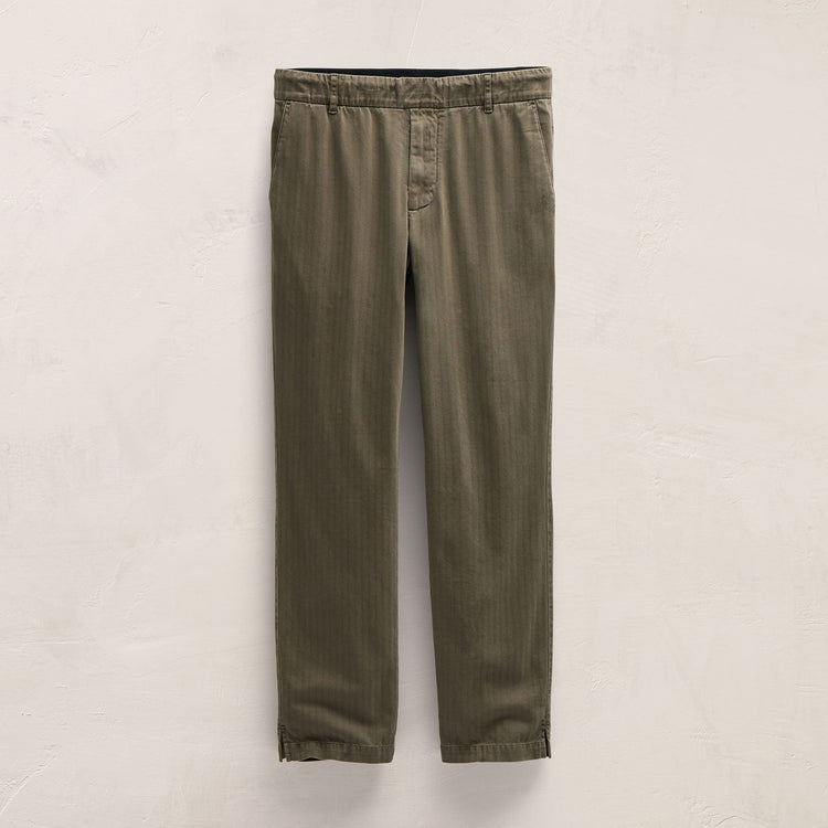 Herringbone Twill Golf Trouser in Birch Pigment | James Perse Los Angeles FLAT