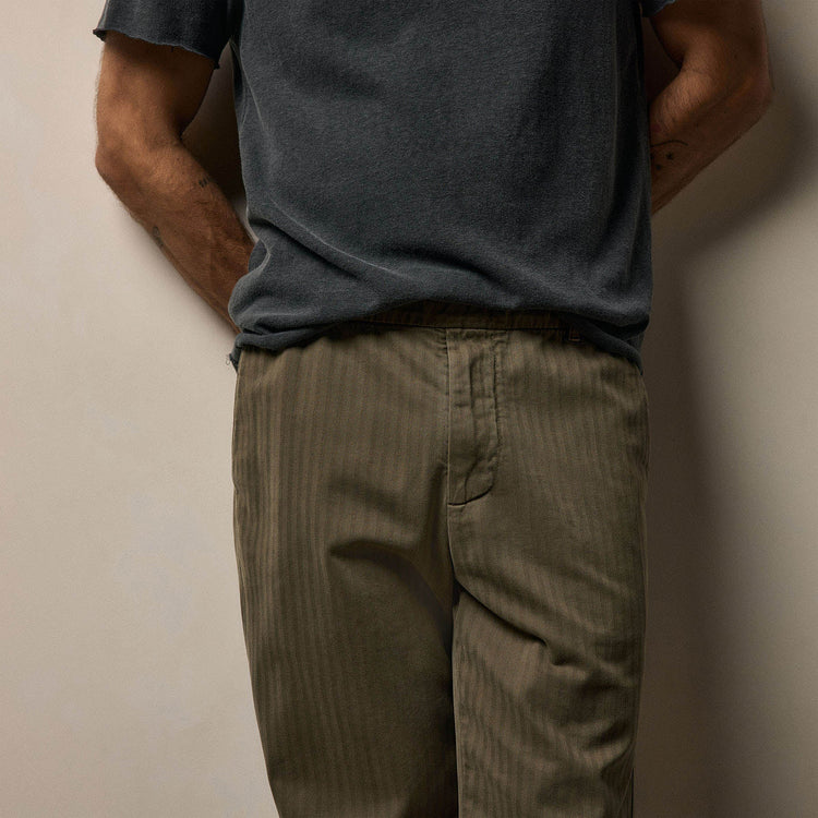 Herringbone Twill Trouser in Birch Pigment | James Perse Los Angeles