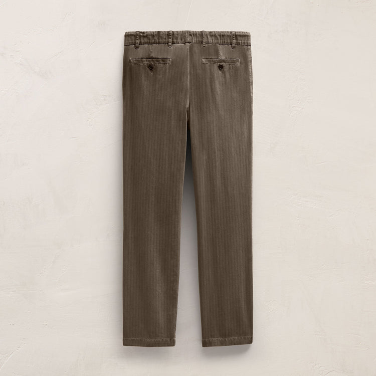 Herringbone Twill Trouser in Caribou Pigment | James Perse Los Angeles