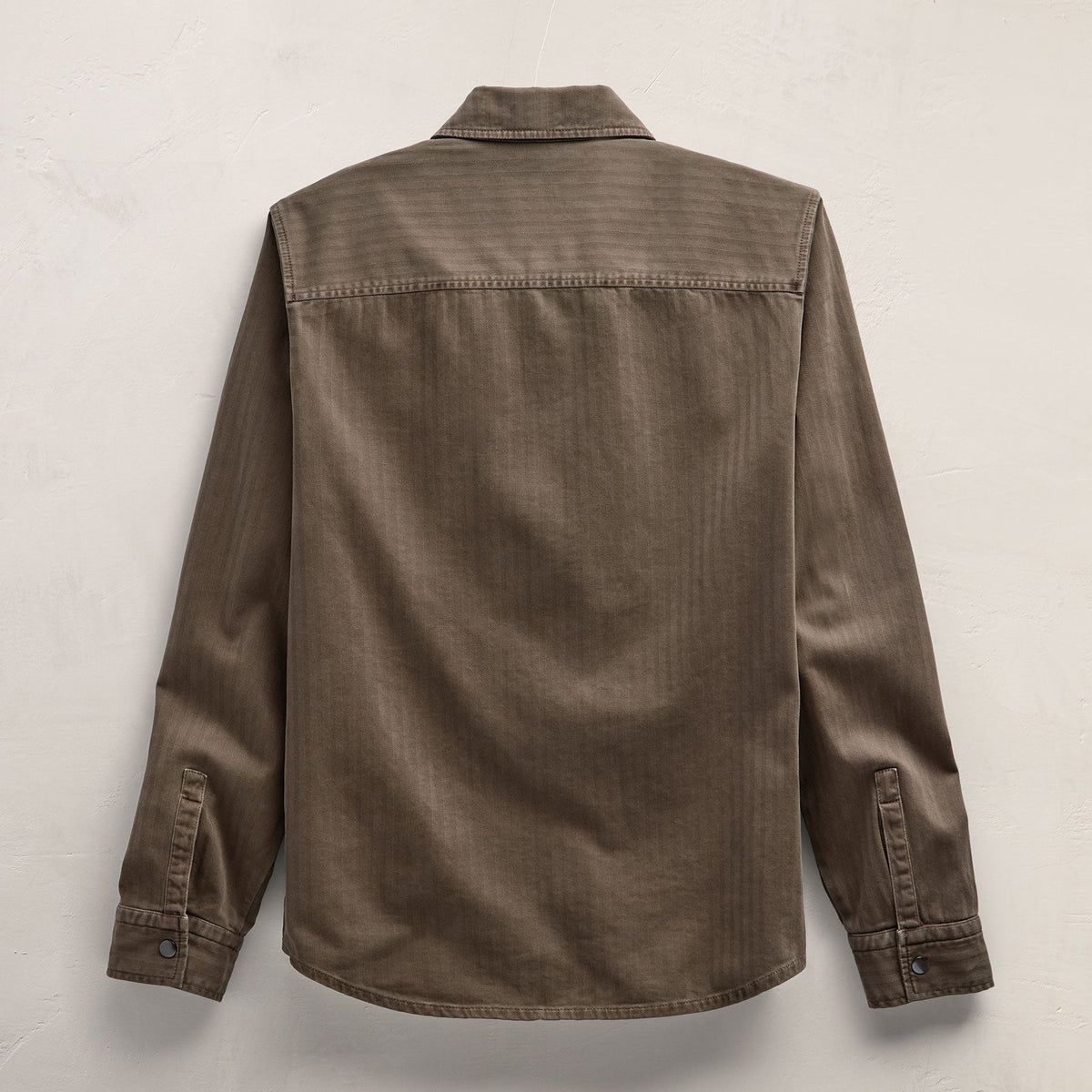 Herringbone Twill Shirting in Caribou Pigment | James Perse Los Angeles